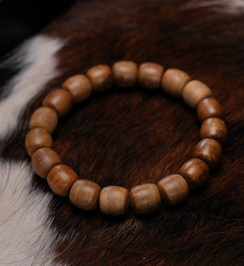 沉香小E精选CLF5429 顺化红土桶珠 天然野沉香单圈手串