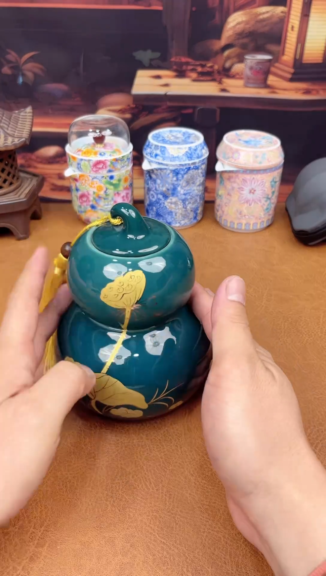 【闪购商品】陶瓷茶具摆件茶叶罐