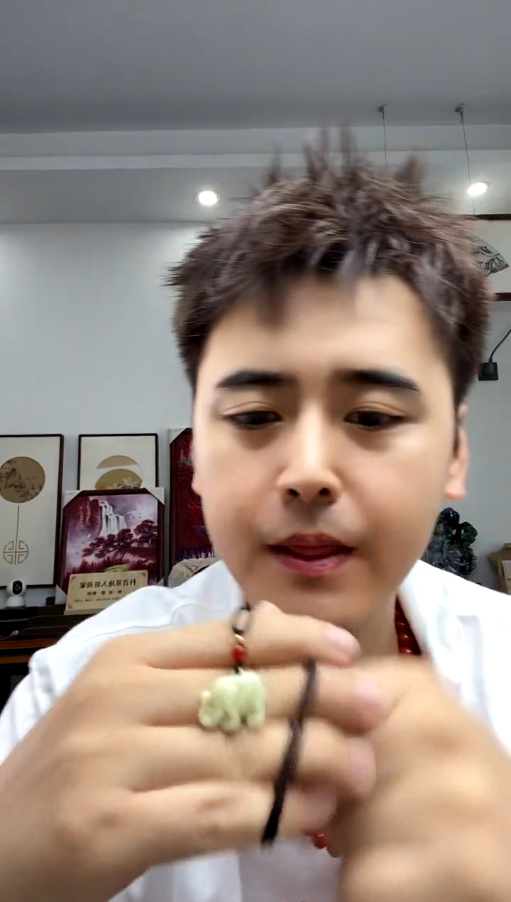 翡翠未镶嵌颈饰小象吊坠