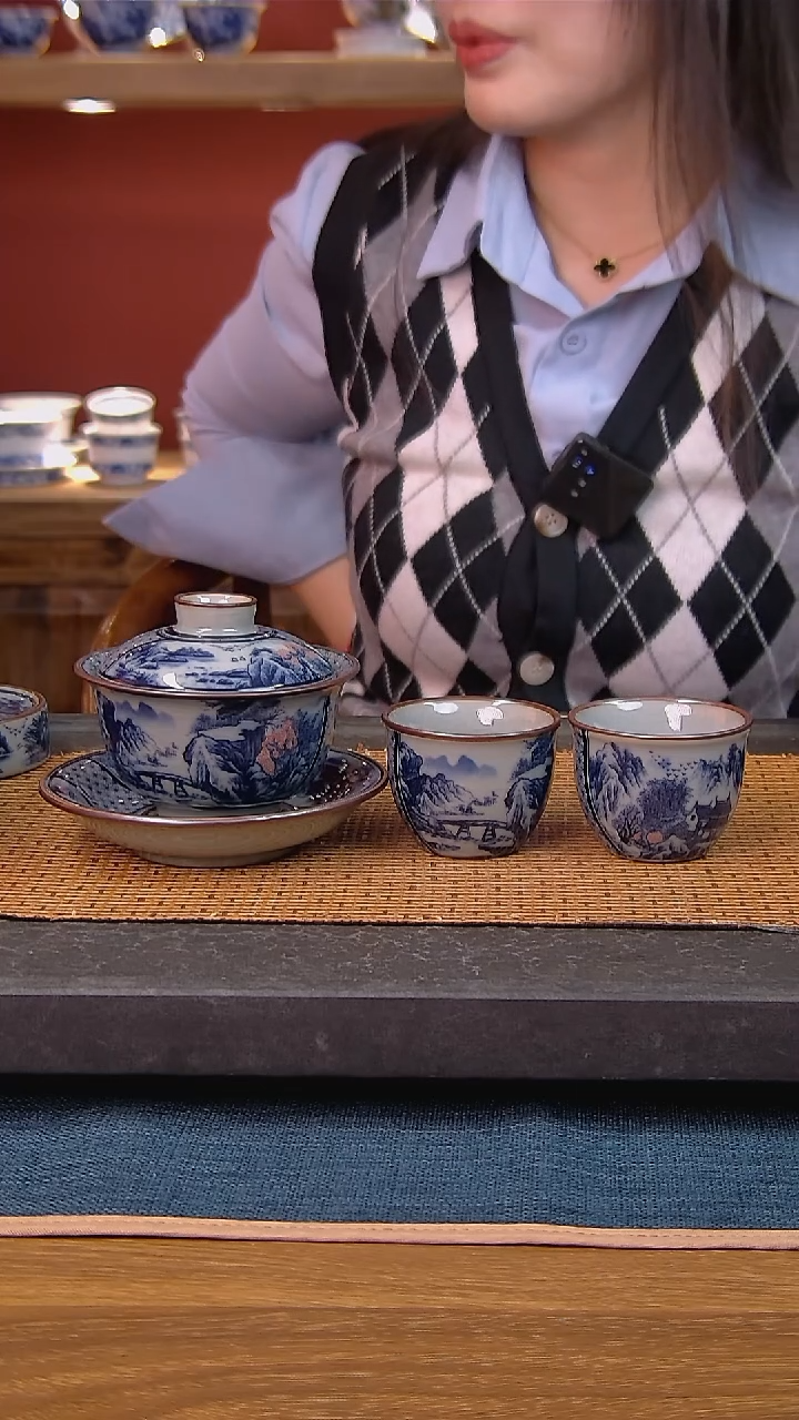 简装家用款3件套 老陶泥开片纹陶瓷茶具