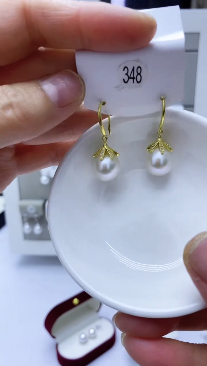 【闪购商品】淡水珍珠耳饰银S925镶嵌348