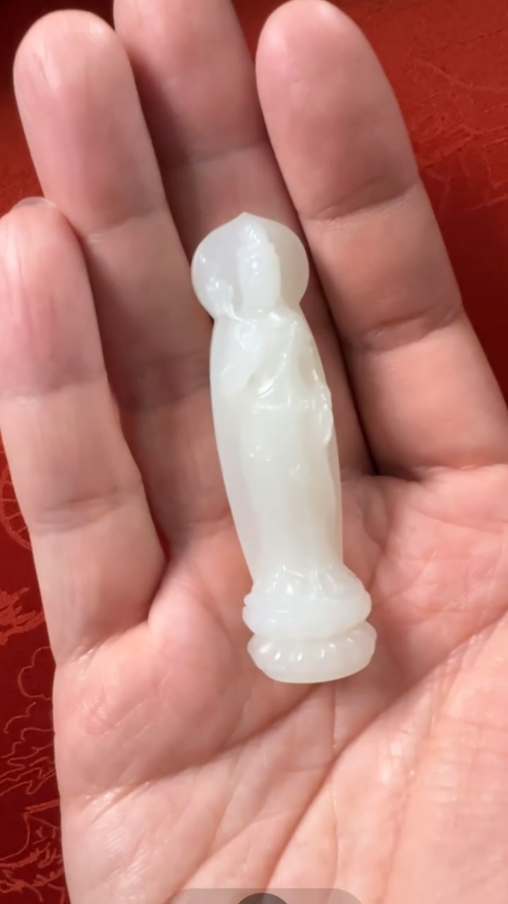 【闪购商品】和田玉挂件未镶嵌白玉观音