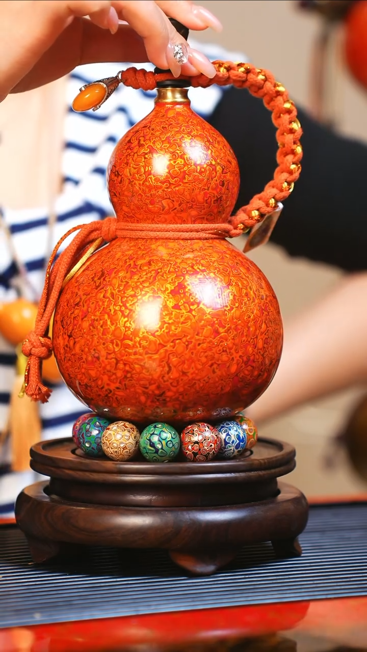 【闪购商品】JX047大师姐臻选非遗大漆酒葫芦