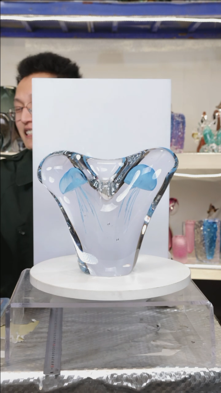 【闪购商品】琉璃【幻彩】高23精品琉璃正常手工痕迹