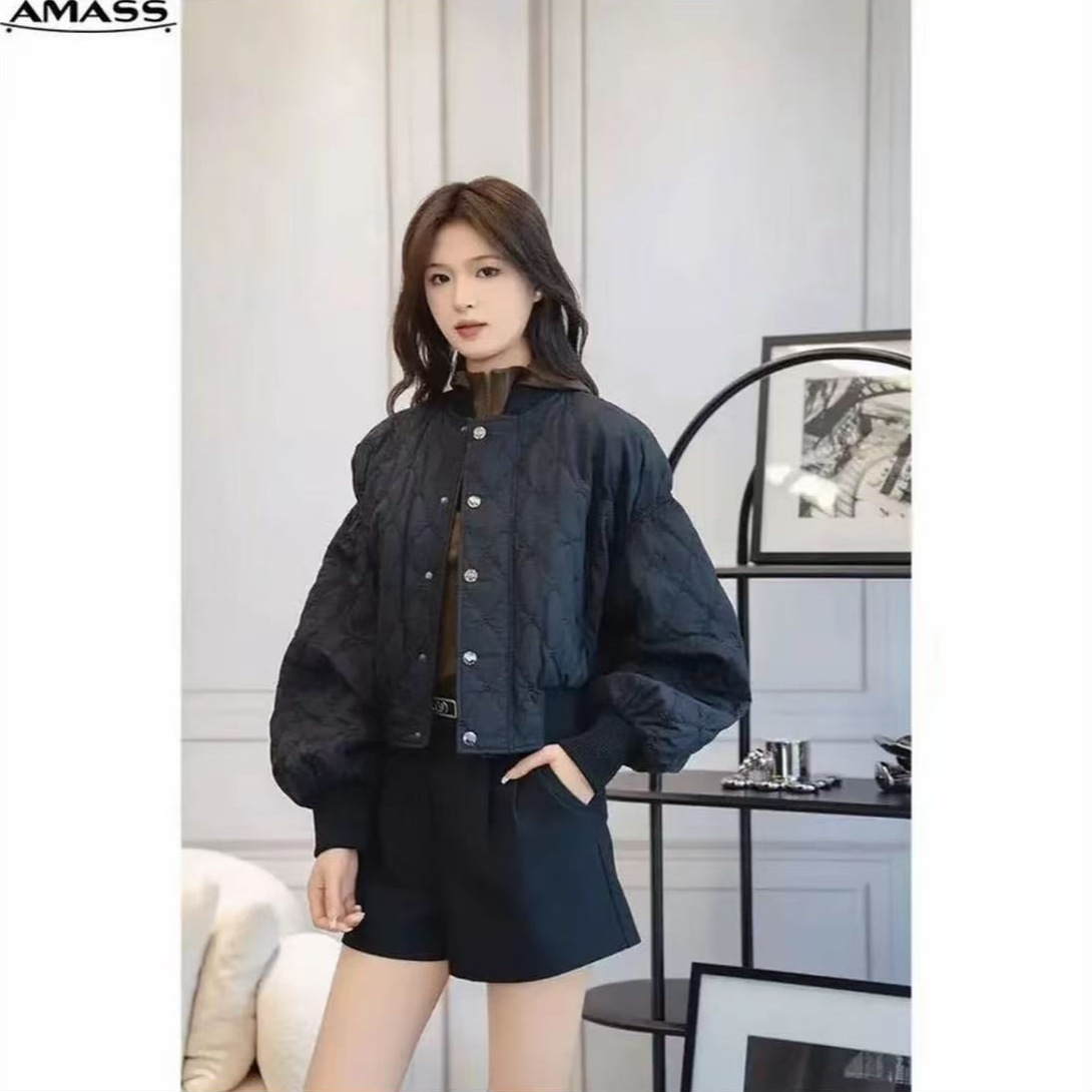 AMASS/阿玛施新款穿搭保暖秋季秋冬菱格上衣女外套5400844穿搭