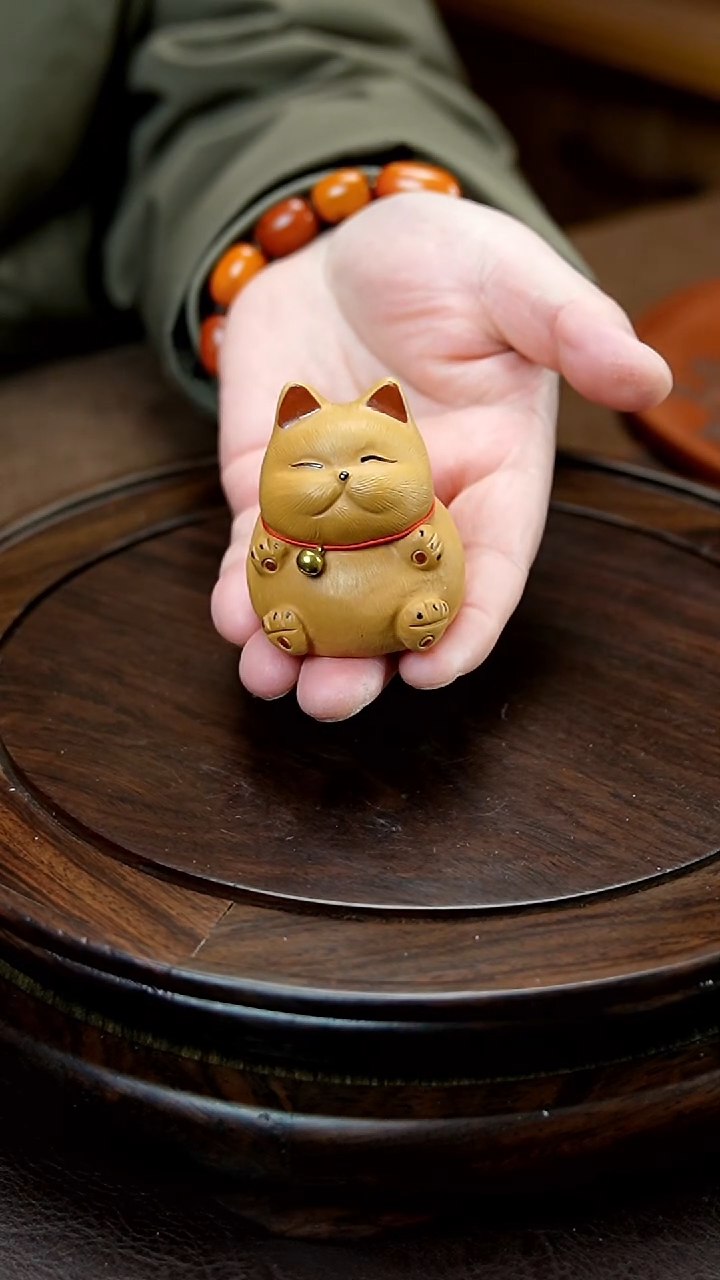【闪购商品】紫砂茶宠紫砂招财猫