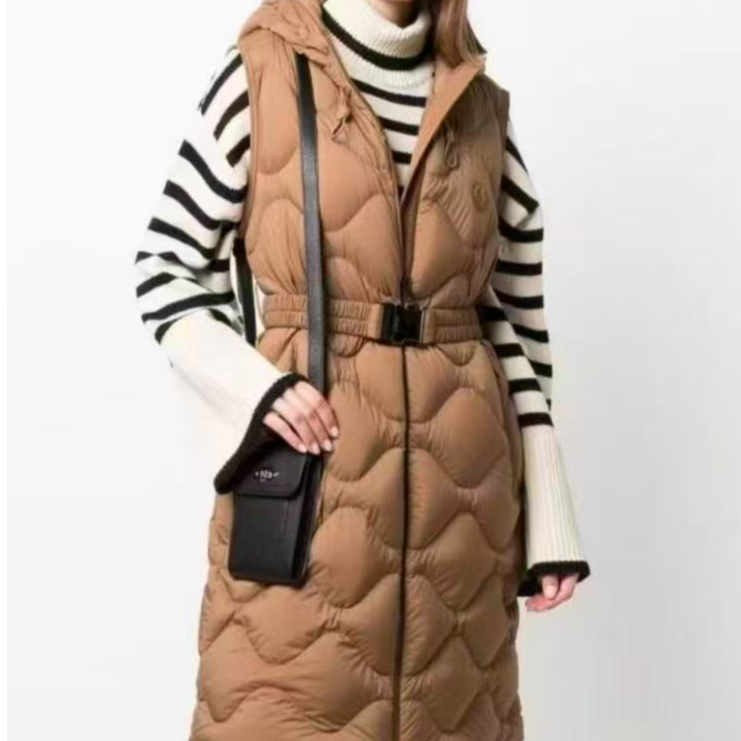 【李瑟琳娜】原创设计马甲中长款马夹经典冬季连帽宽松