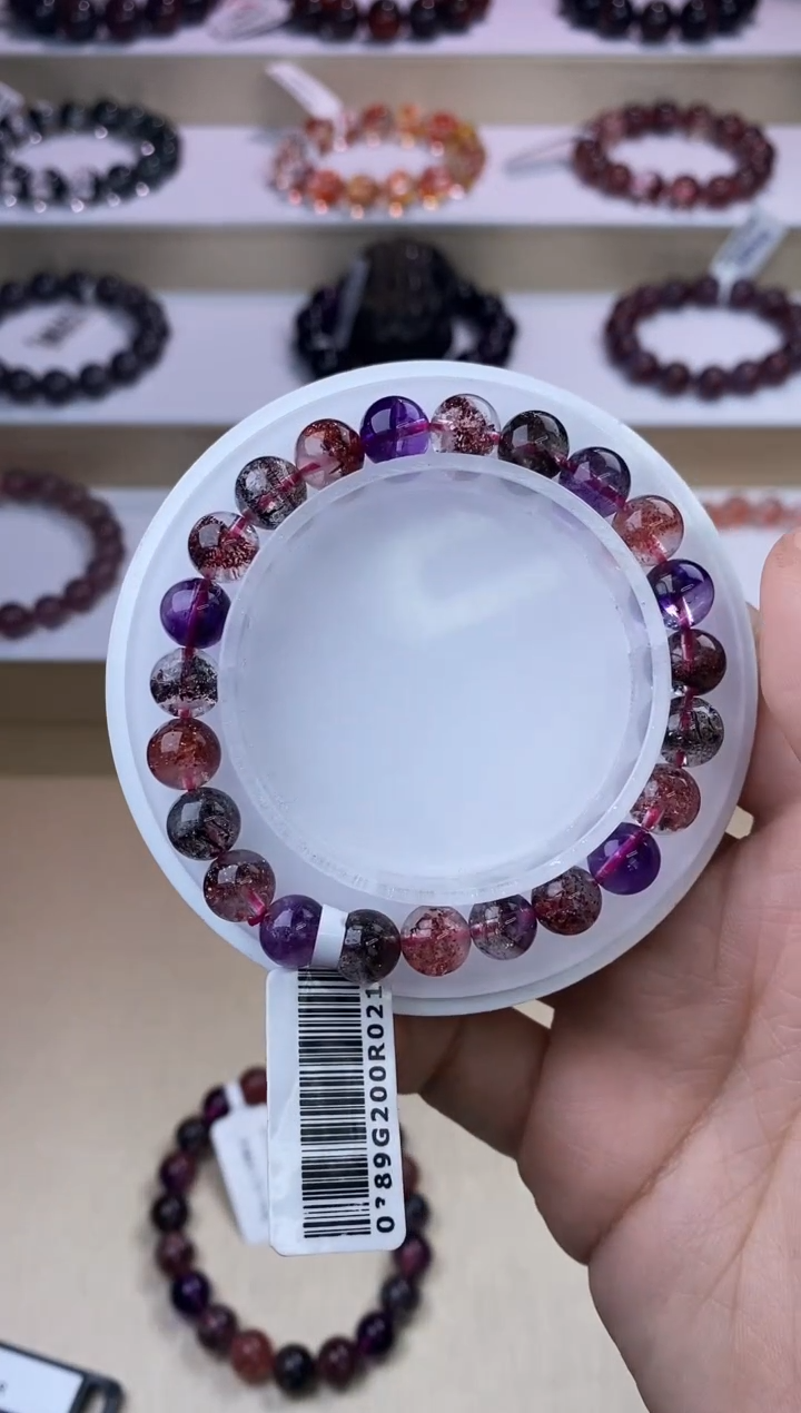 【闪购商品】水晶手链未镶嵌黑加仑超七8m+.