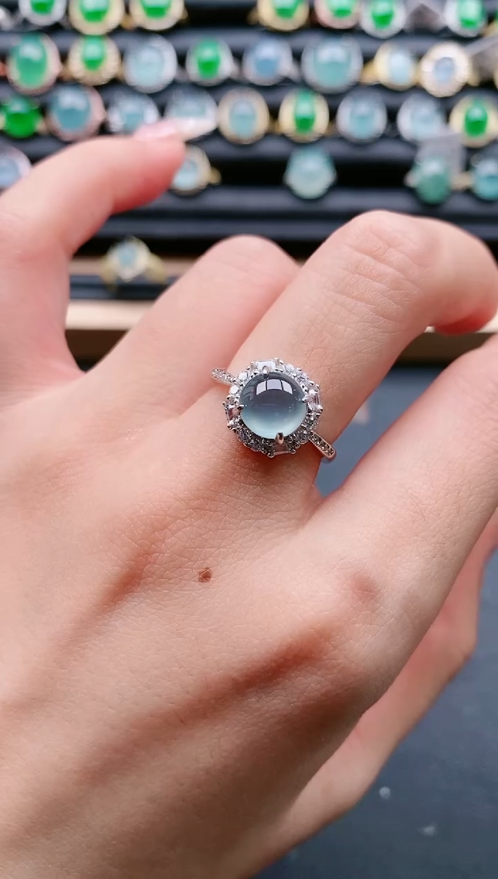 【闪购商品】翡翠戒指银S925镶嵌11111111