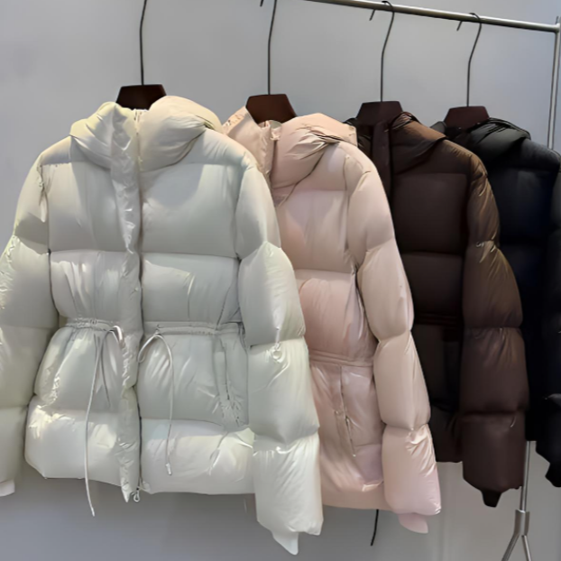 90%白鹅绒！巴黎走秀款，收腰冬季新品连帽加厚鹅绒气质0888