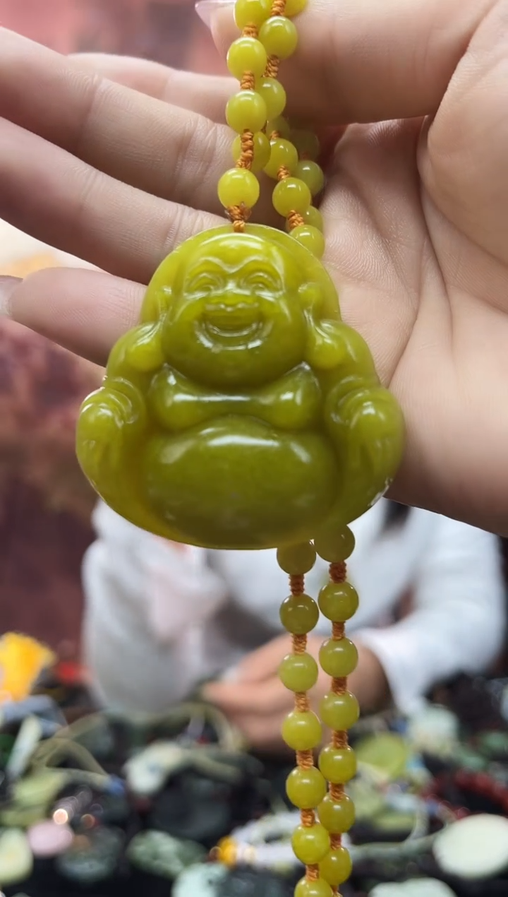 未镶嵌岫玉吊坠`