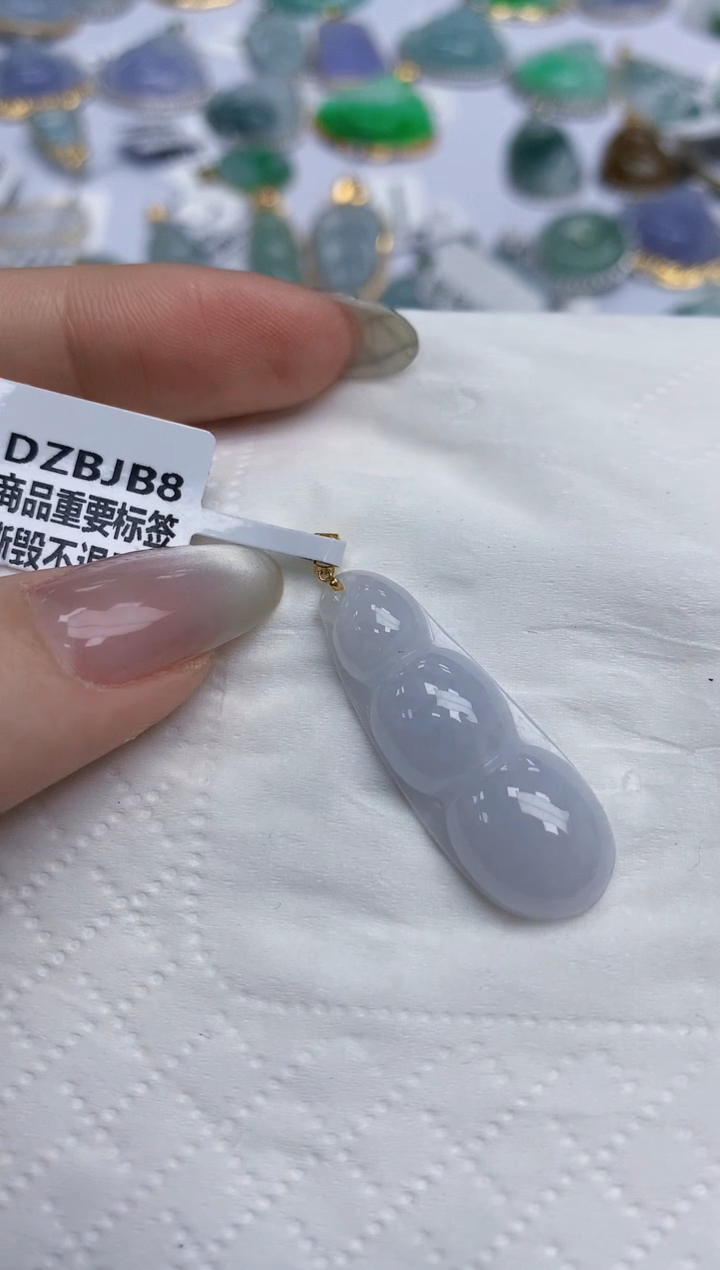 【闪购商品】翡翠颈饰18K金镶嵌天然缅甸翡翠A货