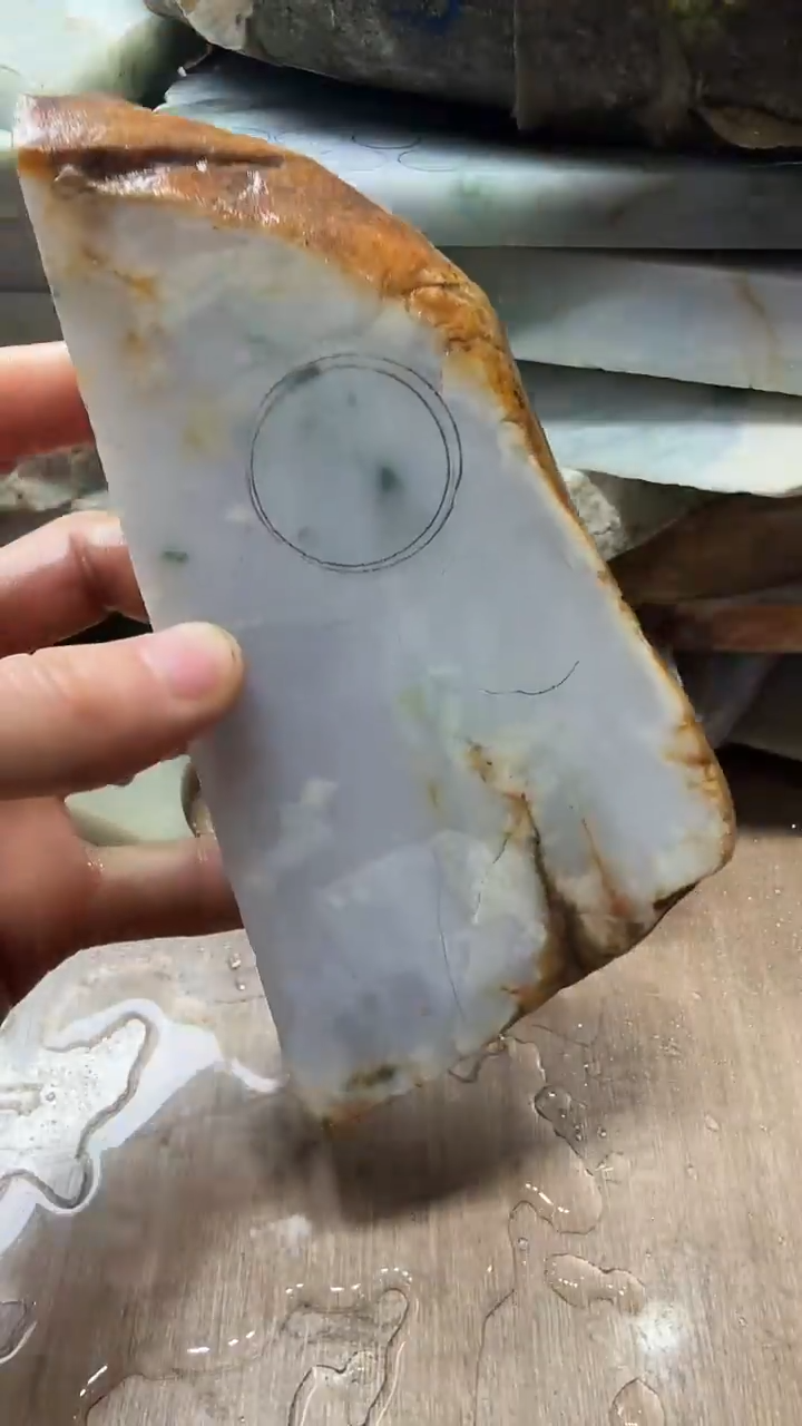 裸石翡翠天然翡翠A货花596