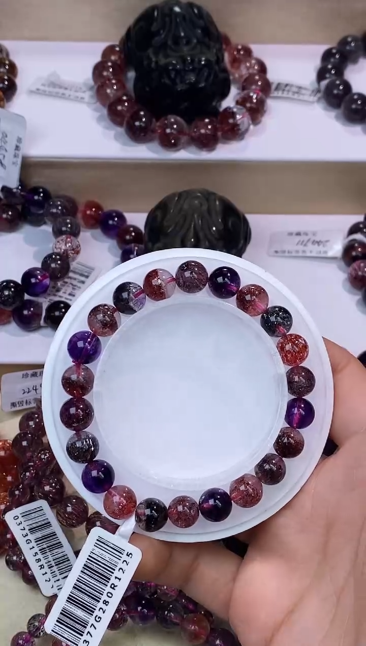 【闪购商品】水晶手链未镶嵌黑加仑超七单圈8m+