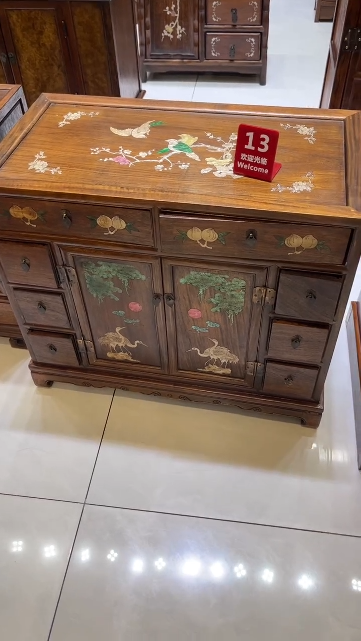 【闪购商品】木松鹤延年 收纳柜