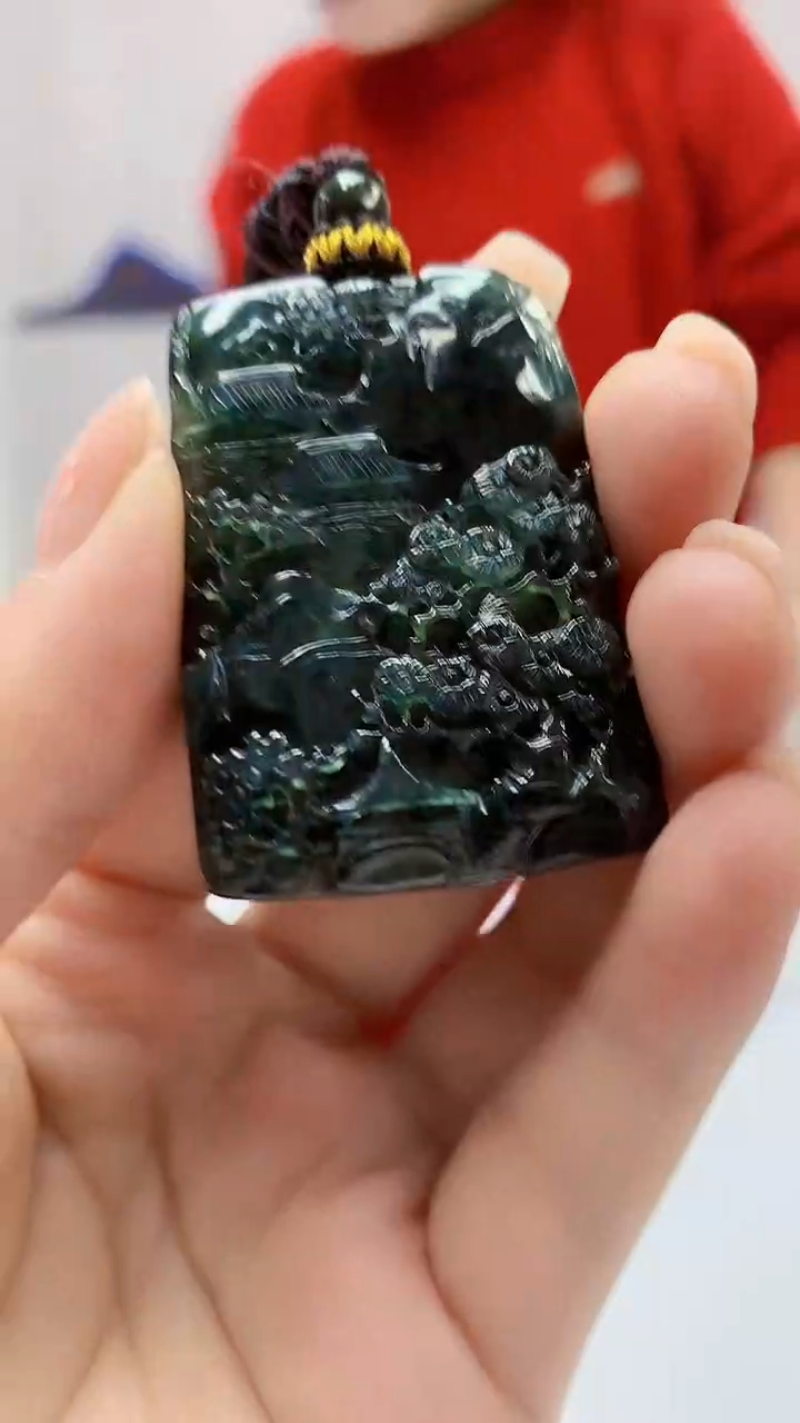 【闪购商品】定制翡翠未镶嵌4902ms-毛货114山水