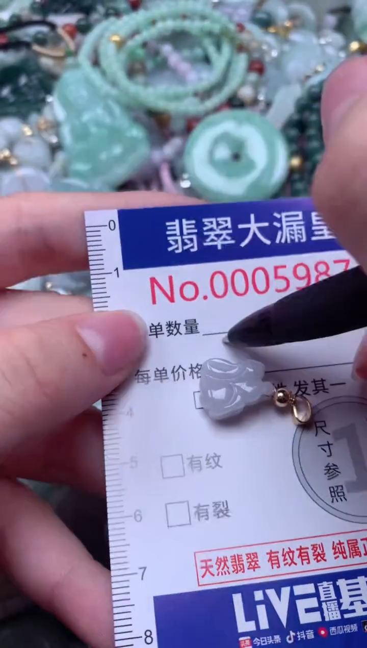 翡翠未镶嵌吊坠(不含链)5987