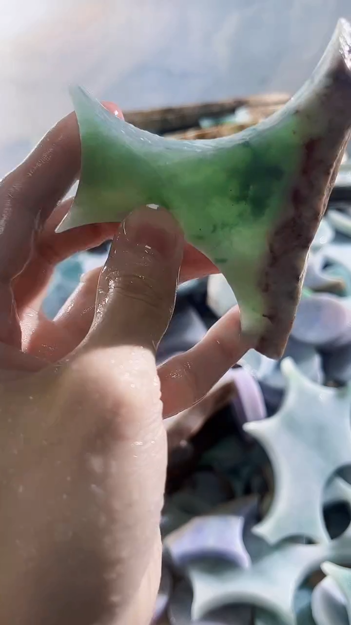 翡翠裸石缅甸翡翠A货文2309