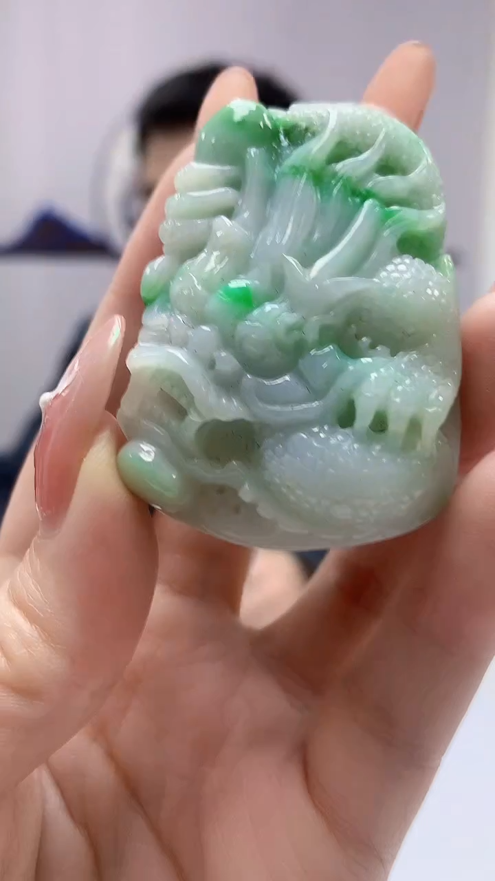 【闪购商品】定制翡翠未镶嵌5153DD-毛货挂件175