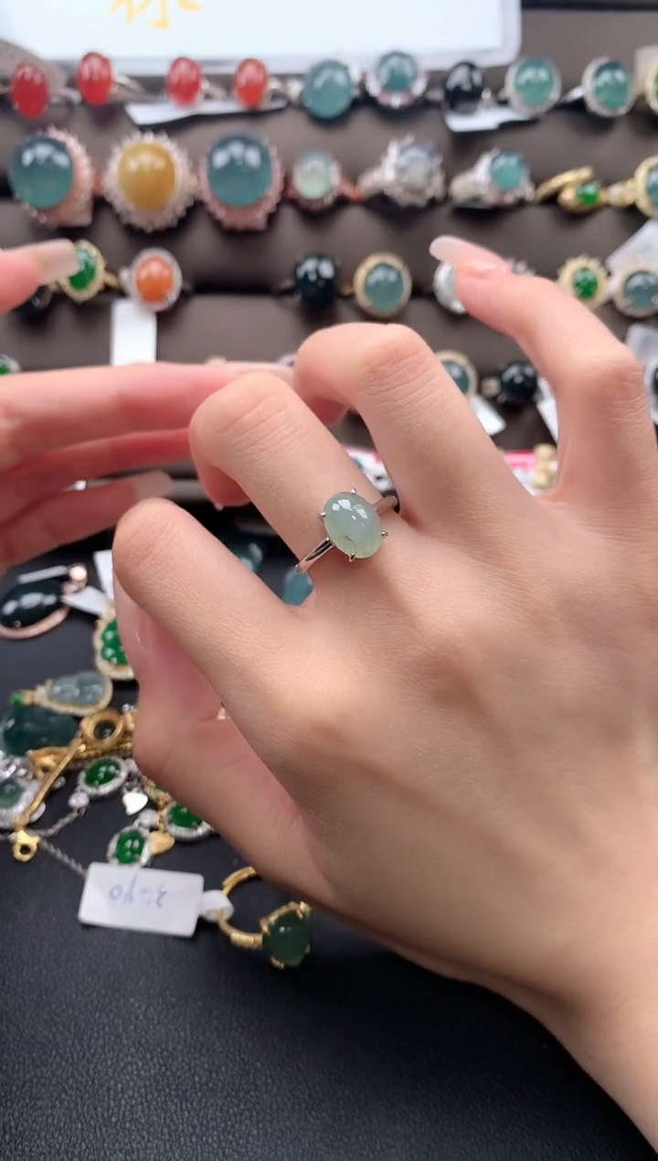 【闪购商品】翡翠戒指银S925镶嵌31232131