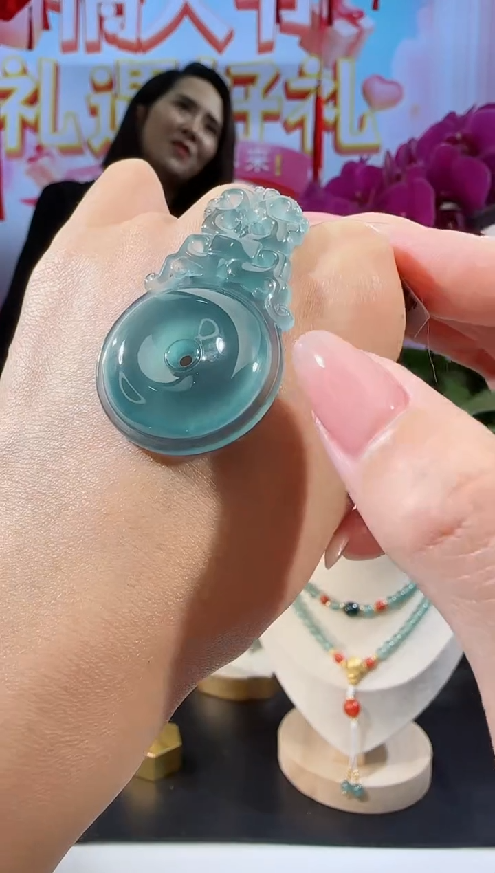 【闪购商品】翡翠吊坠(不含链)未镶嵌平安扣多样性发一