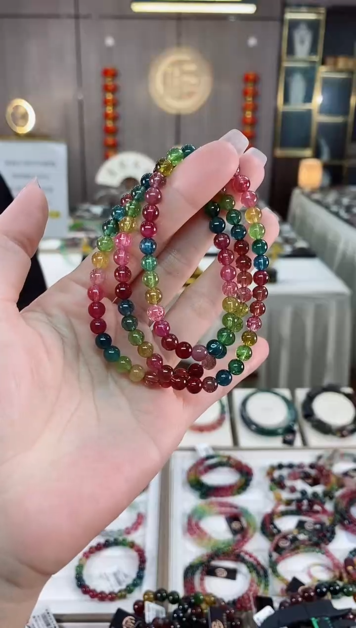 【闪购商品】三圈手串5.6mm+未镶嵌碧玺（多样性发一条）hon
