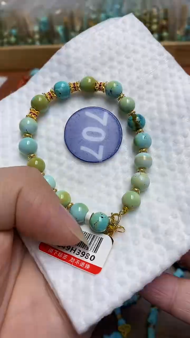 【闪购商品】绿松石手链银S925镶嵌707