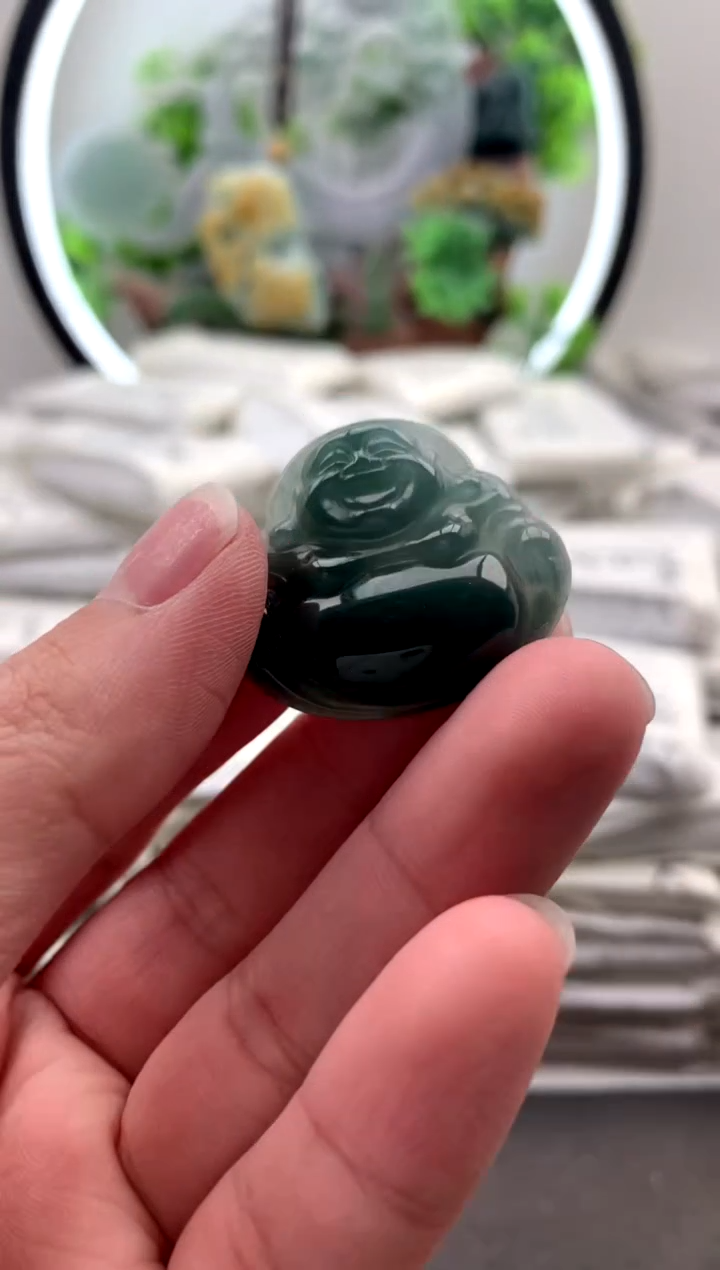 【闪购商品】翡翠颈饰未镶嵌佛公【品质一般能接受再拍】