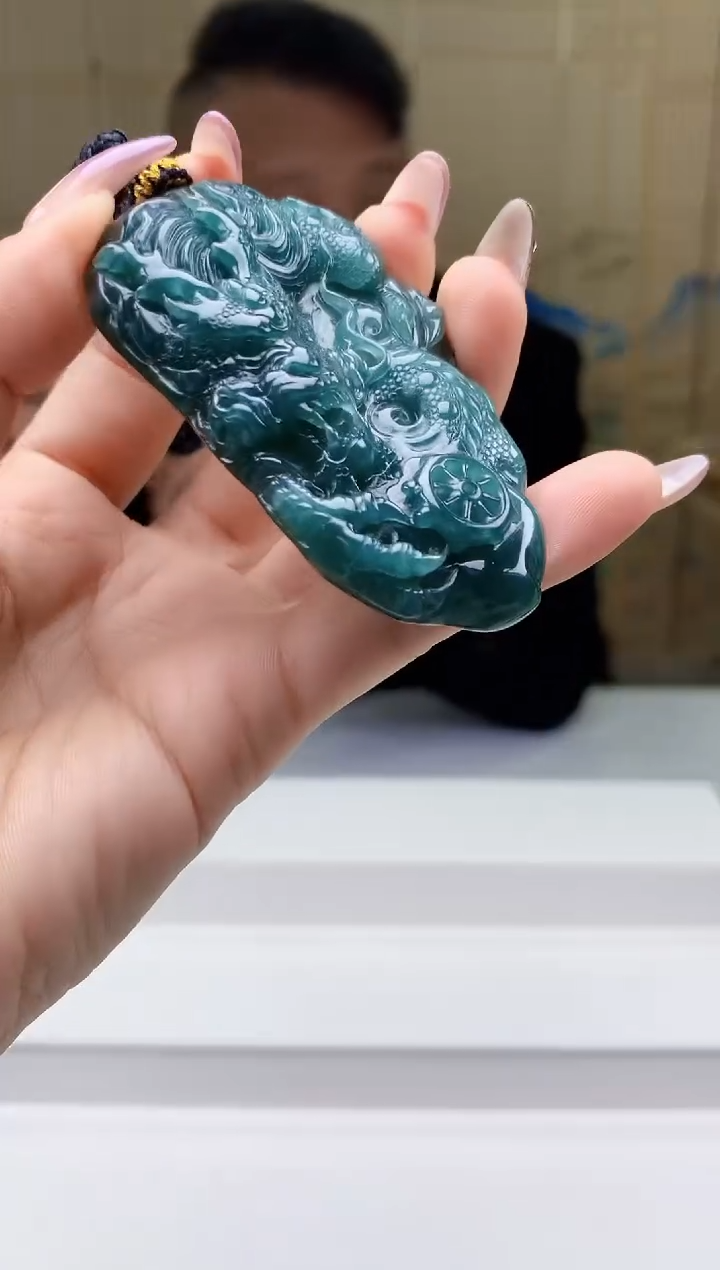 【闪购商品】定制翡翠未镶嵌4969ty-毛货挂件89