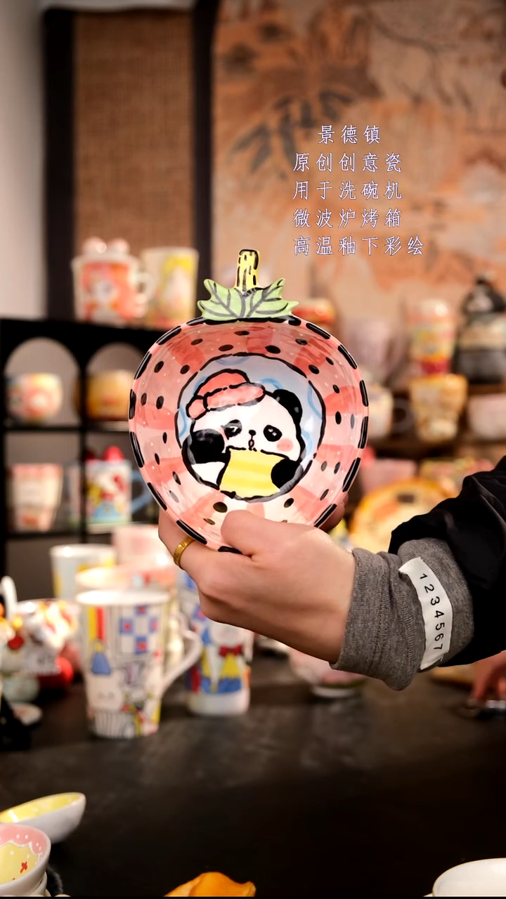 摆件陶旺的可以陶瓷手工手绘设计师款