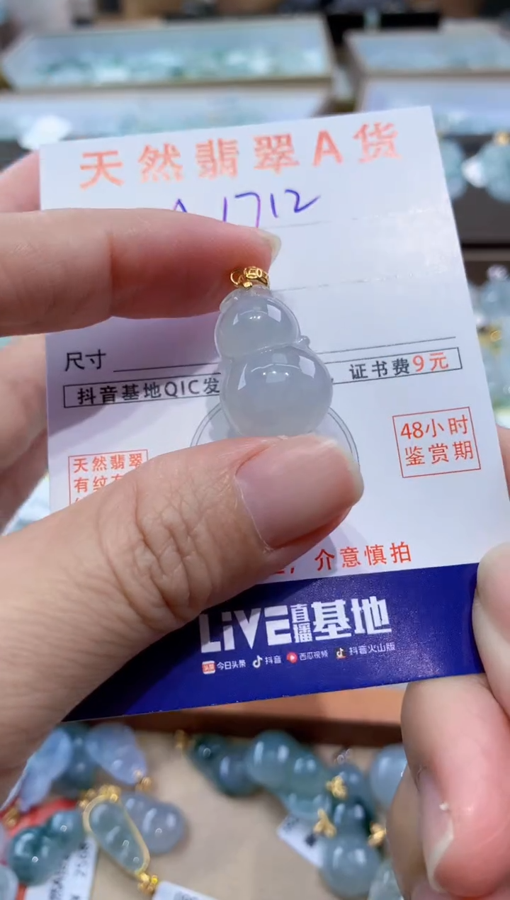 颈饰未镶嵌翡翠天然翡翠A货挂件 