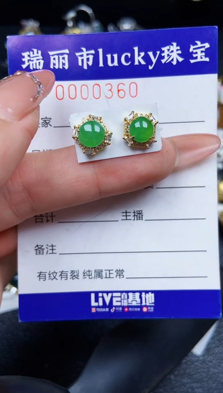 翡翠银S925镶嵌颈饰0360