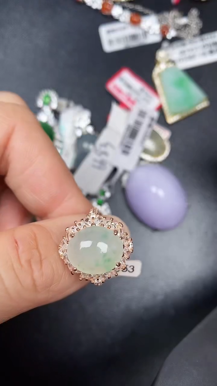 银S925镶嵌戒指翡翠1890