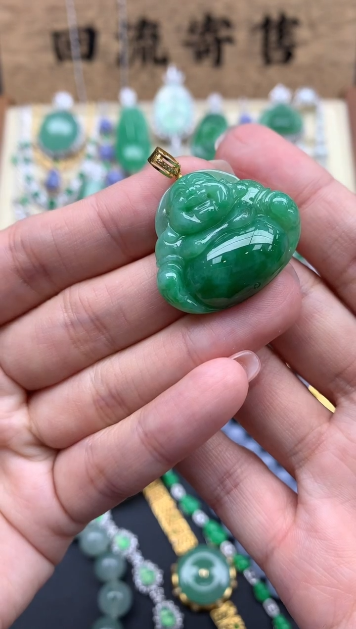 【闪购商品】翡翠颈饰18K金镶嵌306-中国好珍宝