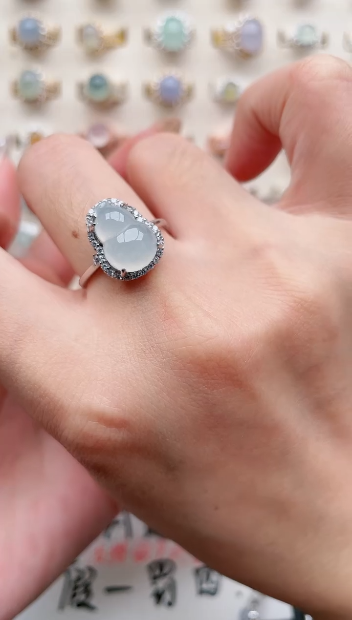 【闪购商品】翡翠戒指银S925镶嵌1111