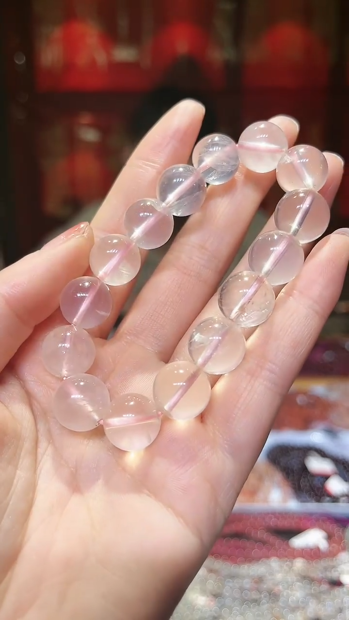 【闪购商品】水晶手链未镶嵌晨曦水晶墨粉手串