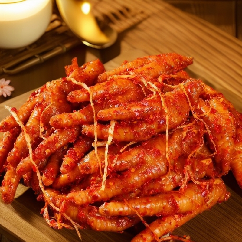 云南风味佤味鸡爪搭配苤菜根麻辣鲜香即食熟食小吃赠送一次性手套