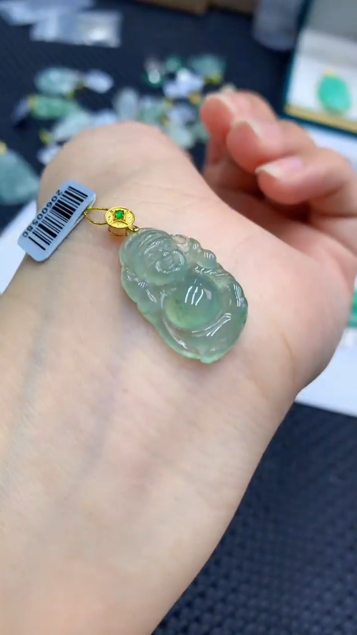 【闪购商品】翡翠颈饰18K金镶嵌            8