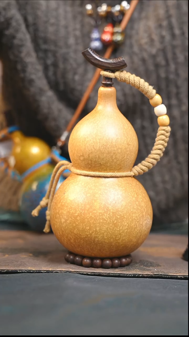 【闪购商品】XV143大漆酒葫芦不包手串及旋转底座