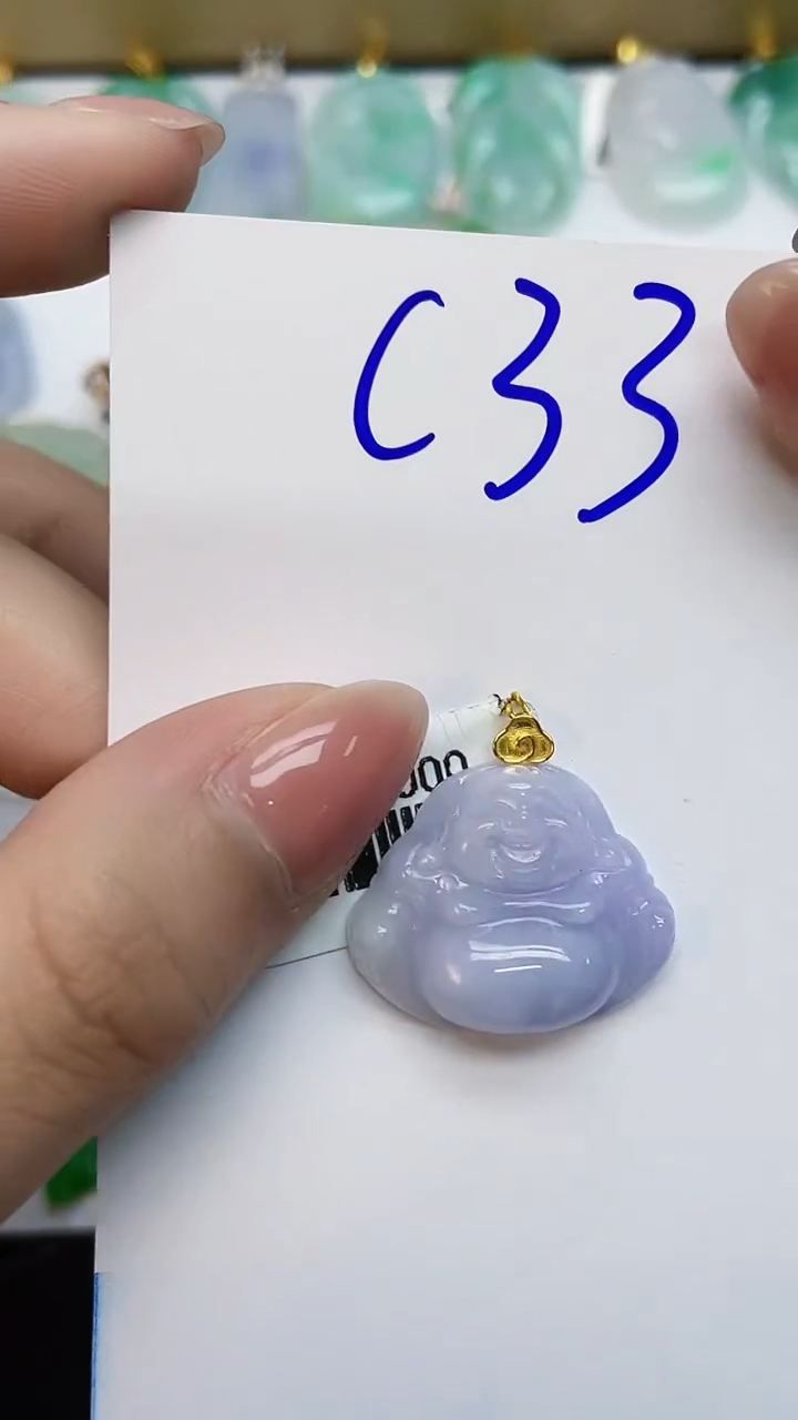 翡翠18K金镶嵌颈饰0000000000