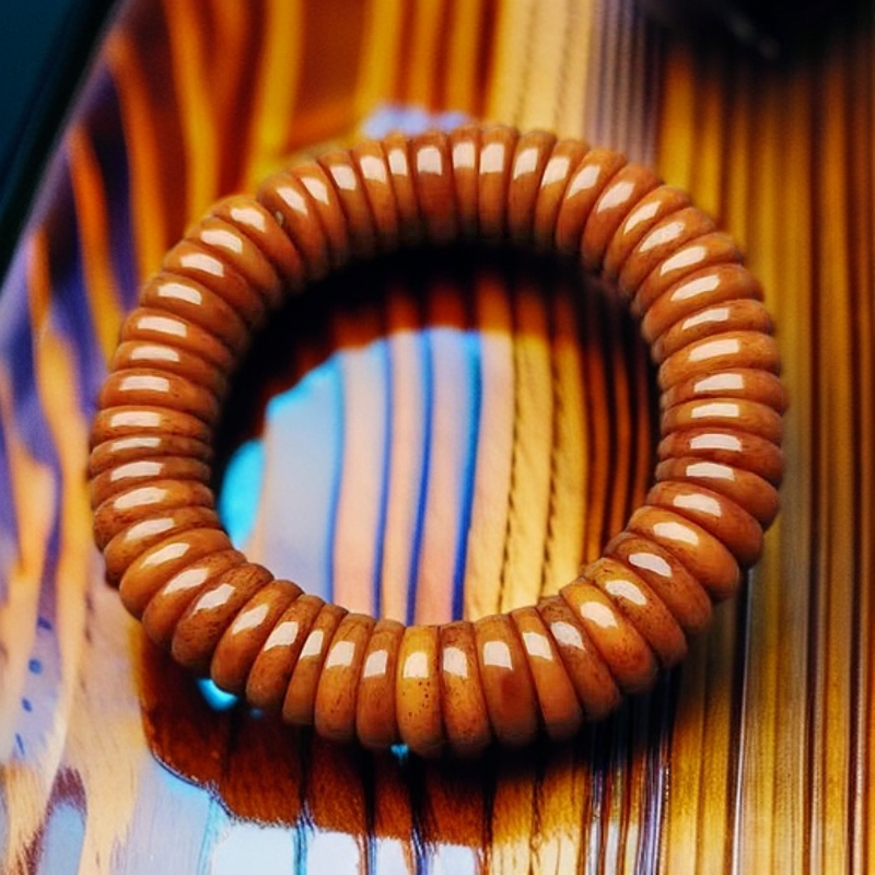 牦牛骨民族风雕刻大肠珠直切手串黄色藏式16男女士款手链高档礼品