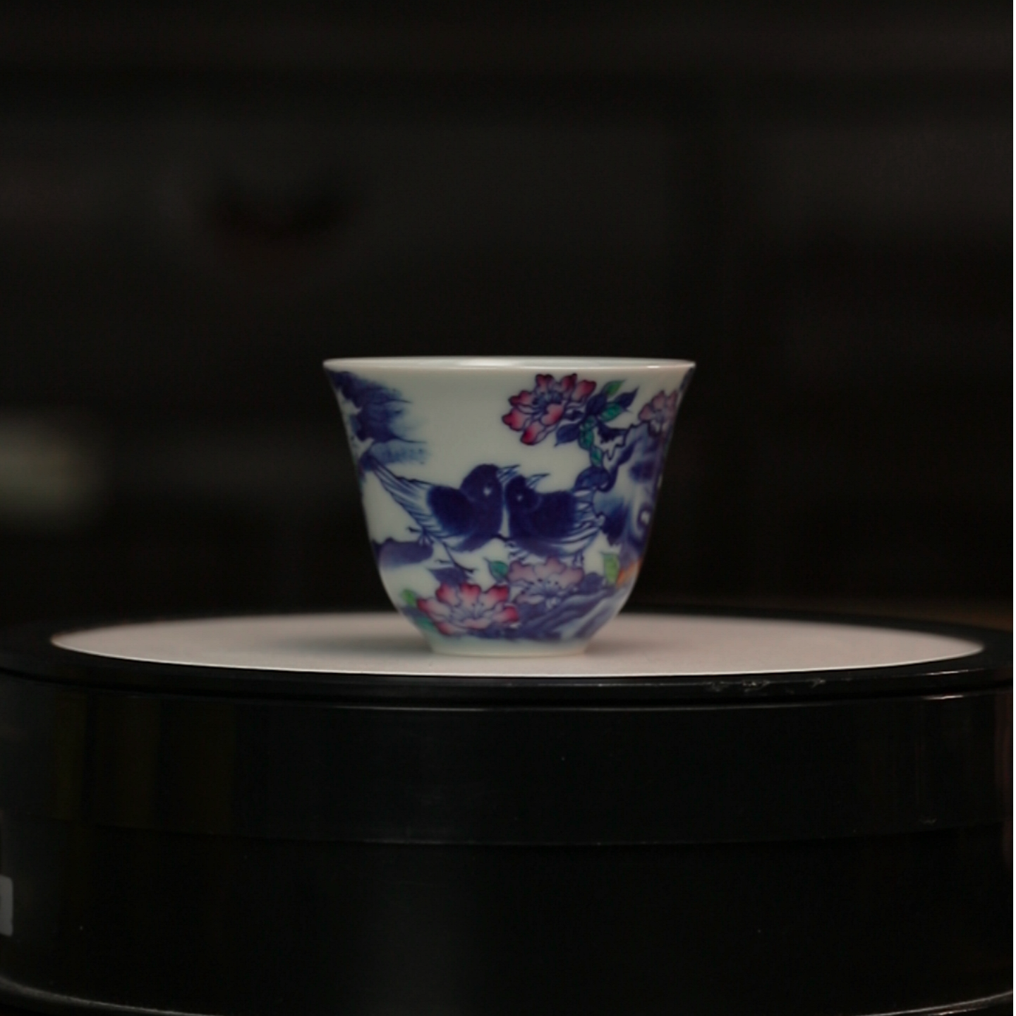 12.6/M45C36/甫生雅集/青花斗彩花鸟主人杯