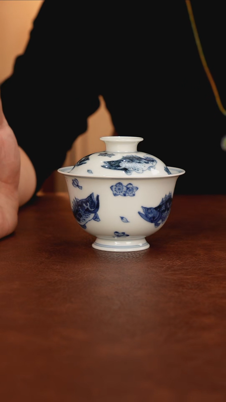 景德镇瓷器，青花瓷手绘茶具~