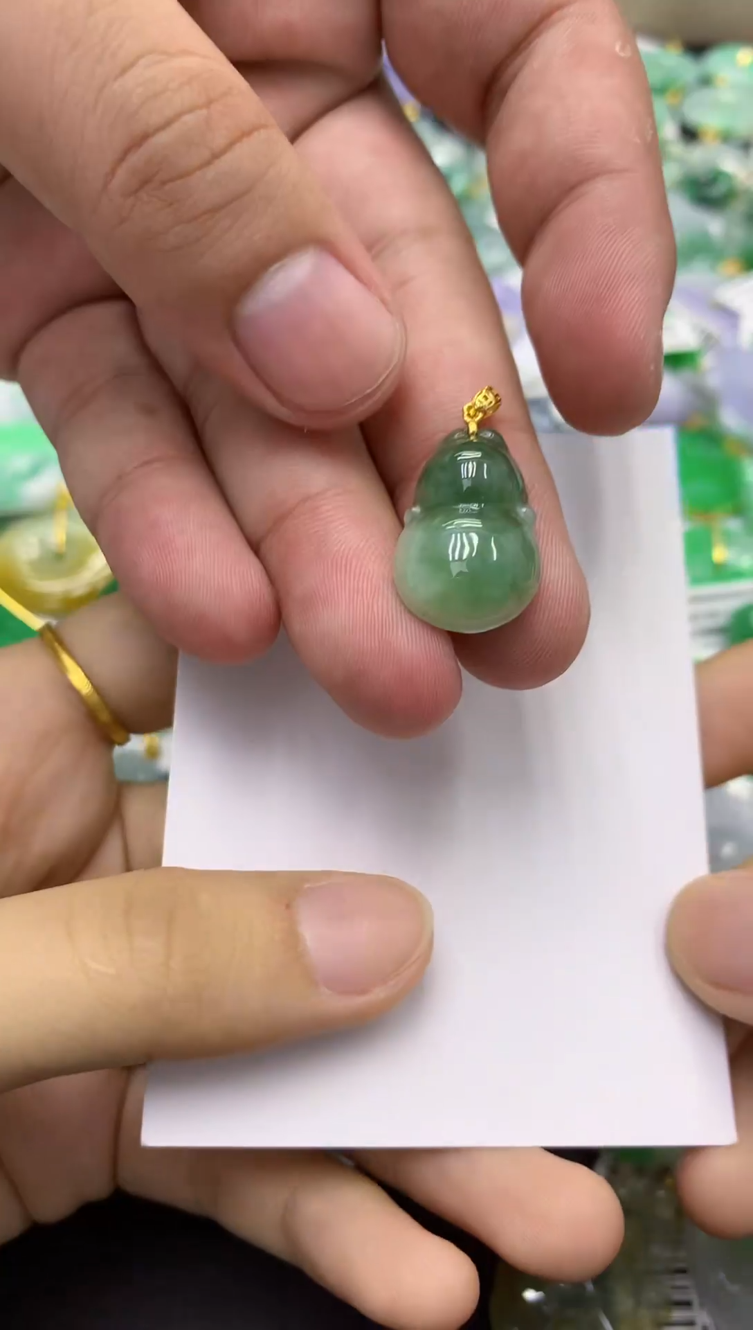 颈饰未镶嵌翡翠天然缅甸翡翠A货