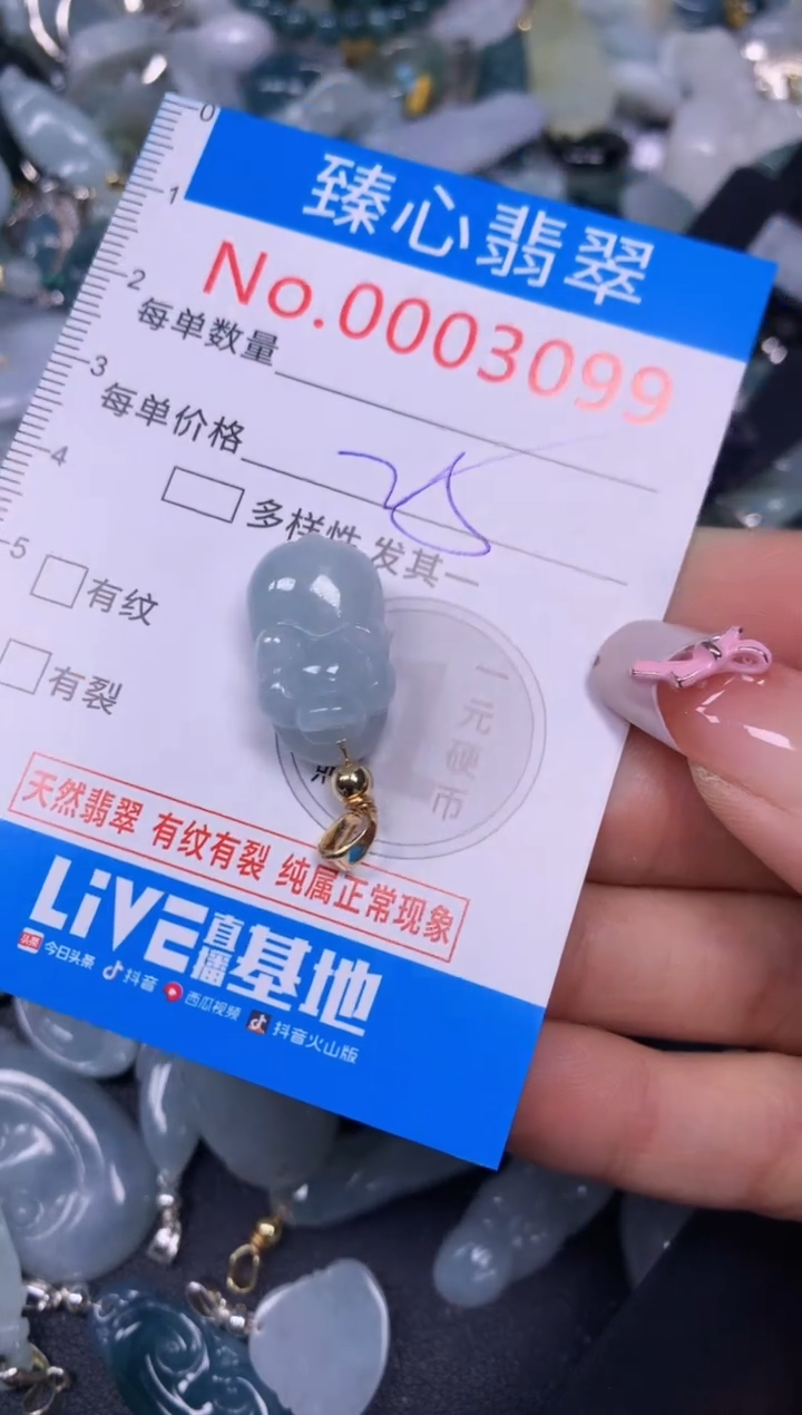 【闪购商品】翡翠颈饰未镶嵌含绳0003099