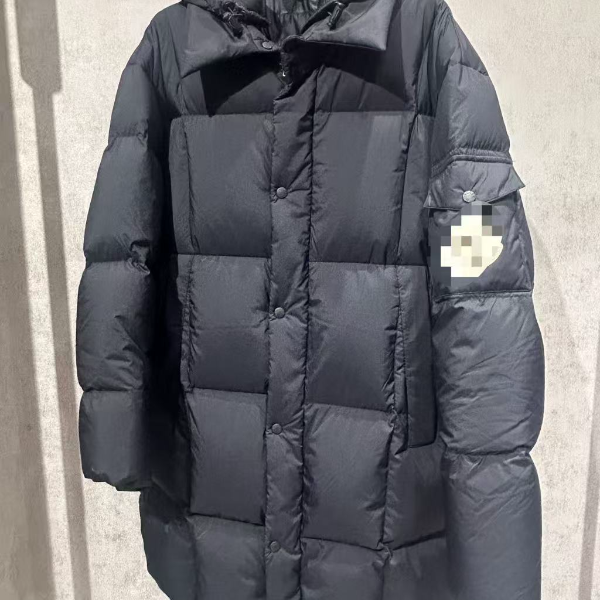 RY | 黑标M家极简款90白鹅绒中长款黑色羽绒服