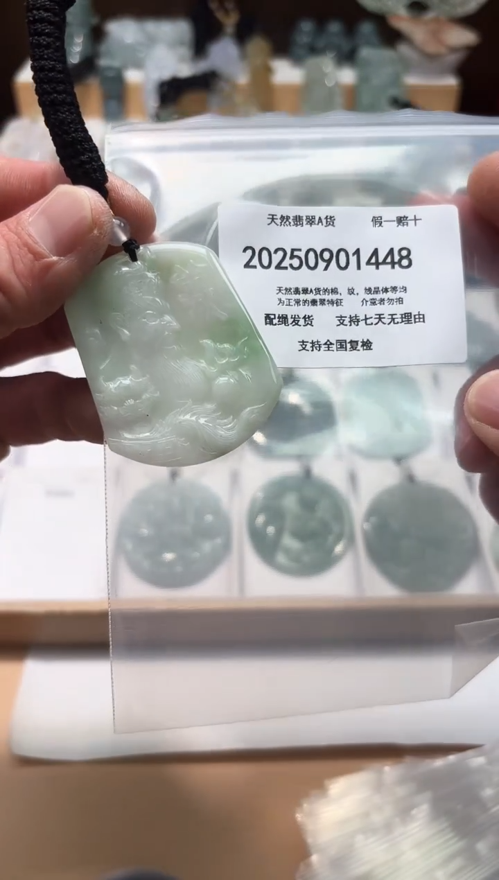 颈饰未镶嵌翡翠天然A货翡翠20250909