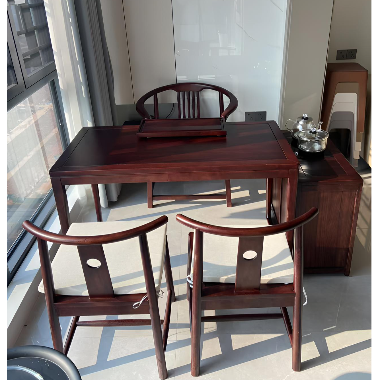 新中式茶桌椅组合阳台客厅家用办公一体小茶桌现代简约茶台一整套