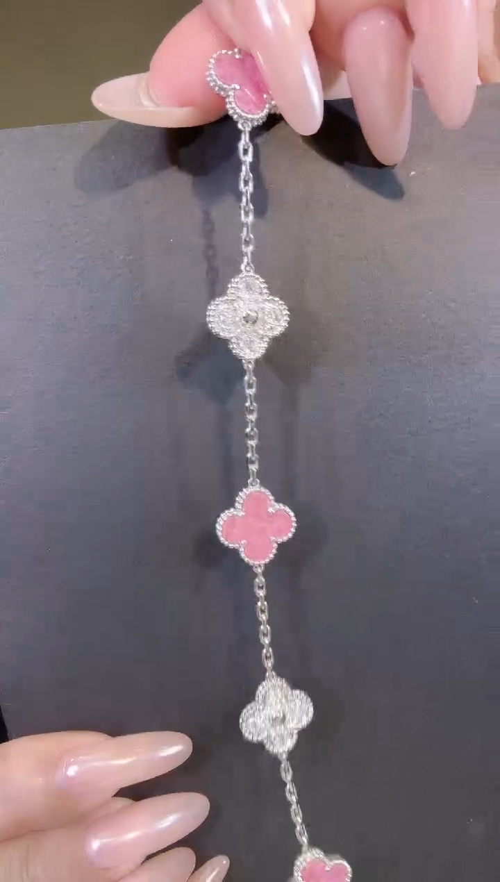 18K金镶嵌手链钻石蔷薇手链