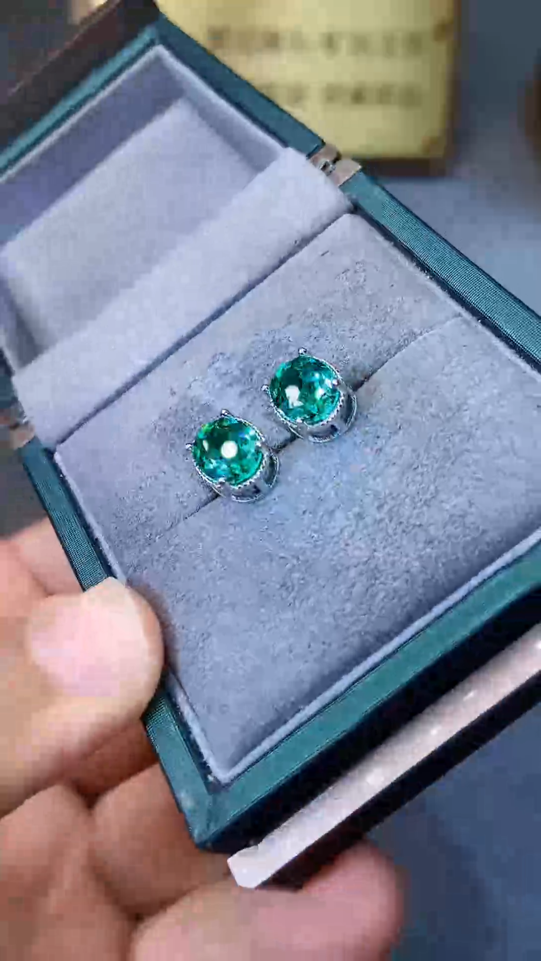 【闪购商品】托帕石耳饰银S925镶嵌354